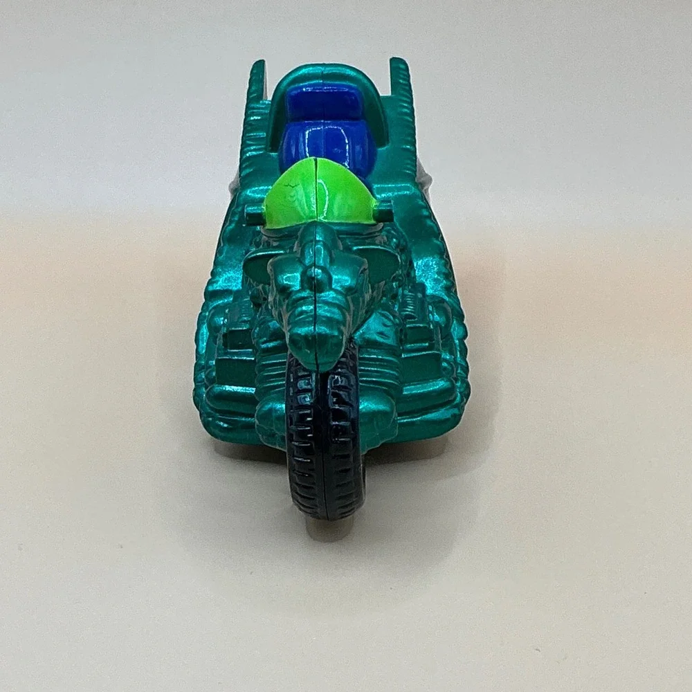 Vintage 1994 Wendys Dragon Motorcycle Toy Green Metallic 90s Kids‎
